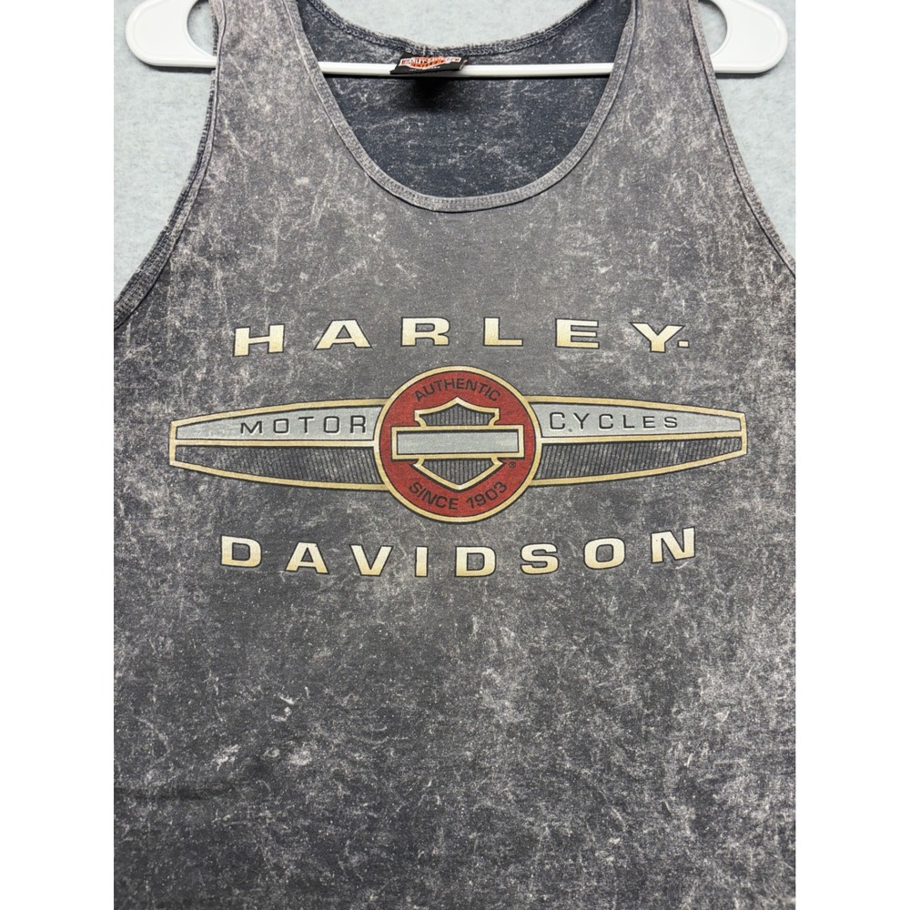 Harley Davidson Vintage Gray Mineral Wash Tank Top Rochester MN 25th Anniversary - Picture 3 of 7